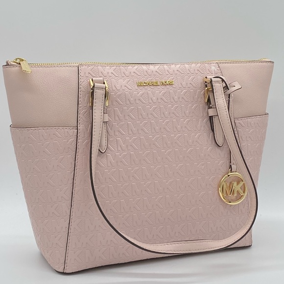 MICHAEL KORS CHARLOTTE LARGE TZ TOTE POWDER BLUSH - Picture 2 of 16